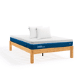 thumbnail image 1 of Colchón de Espuma Luuna Blue Matrimonial Adulto, Base de Bambú, 2 Almohadas Ajustables Firmes blanco Matrimonial, 1 of 7