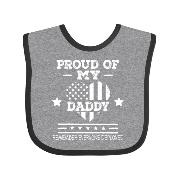Inktastic Military Daddy Red Friday Deployed Boys or Girls Baby Bib