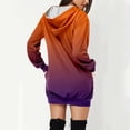thumbnail image 4 of Femmes Automne et Hiver Mode Décontractée Ample à Capuche Longue Poche Sweat Imprimé Robe Chandail en Molleton Vestes Grande Taille Femmes Zippées Chandails à Capuchon pour Tricoté Chandail à Capuchon Couleur Chandail à Capuchon Orange TG, 4 of 6