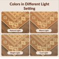 thumbnail image 7 of Design&I 8'x10' Washable Area Rug Sleek Flatweave Pet Friendly Look Ru Interlocking Boho Border Door Front Doormat Entryway Flowing for King Size Bedroom, Under Bed, 7 of 7