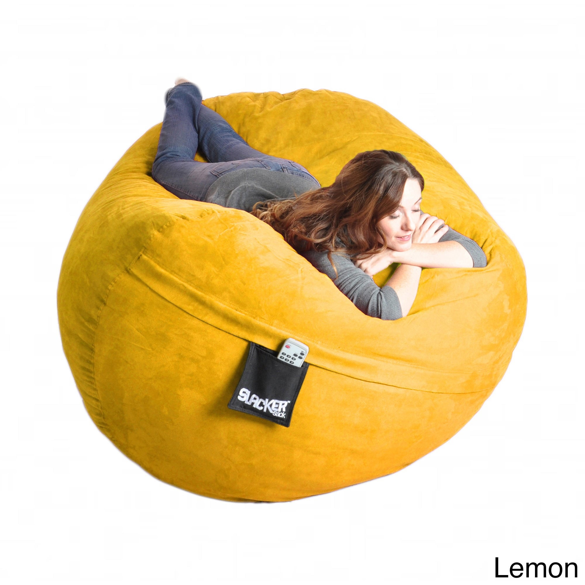 Slacker Sack Oval 6-foot Microfiber/ Foam Bean Bag - Walmart.com - Walmart.com