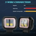 thumbnail image 2 of 2x 3inch LED Light Cube Bar Spot Pods Driving Fog Red Halo Offroad ATV UTV SUV, 2 of 16