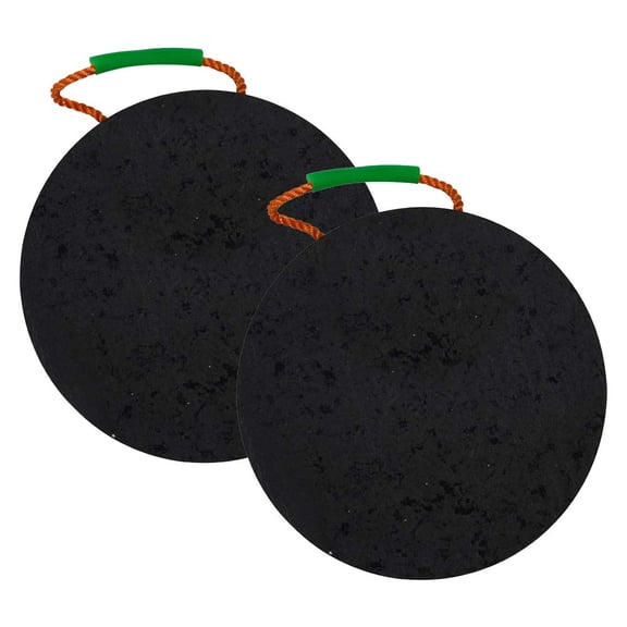 Round Outrigger Pad 15" Diameter, 1.5" Thick, 50,000 lbs WLL, RV Jack Pads | Crane Trailer Stabilizer Pads Lightweight, Stackable, Waterproof, Unbreakable, Ergonomic Handle (2 Pack)