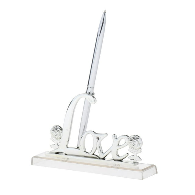 Wedding Signing Pen With Love Stand Wedding Pen Set Decoration Supplies For Guest Book