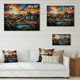 thumbnail image 4 of Designart "Pop Art of Quebec City" City Quebec Print on Natural Pine Wood, 4 of 5