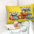 thumbnail image 6 of Cuphead Mugman Pillowcase Cushion Pillow Covers With Hidden Zipper Pillow Case Decor For Bed Dorm Sofa Couch Car 14"x20", 6 of 8