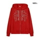 thumbnail image 4 of Minnieouse Sudadera con capucha y cremallera para mujer, jersey de manga larga de acrílico para invierno, suéter deportivo informal liso a la Prendas para la parte del cuerpo Rojo L, 4 of 6