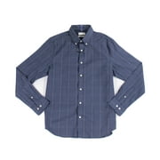 Lucky Brand Mens Dress Shirt Medium 15-15 1/2 Slim Fit Blue M