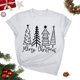 thumbnail image 2 of Puntoco Blusa informal de cuello redondo con estampado navideño para mujer, 2 of 4
