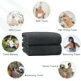 thumbnail image 2 of Bath Towels Set of 4, Large 28"x 55" Bath Towels Highly Absorbent & Quick Dry, 100% Microfiber Bath Sheets, Soft Towels for Bathroom Spa Hotel Gym, Black, 2 of 7