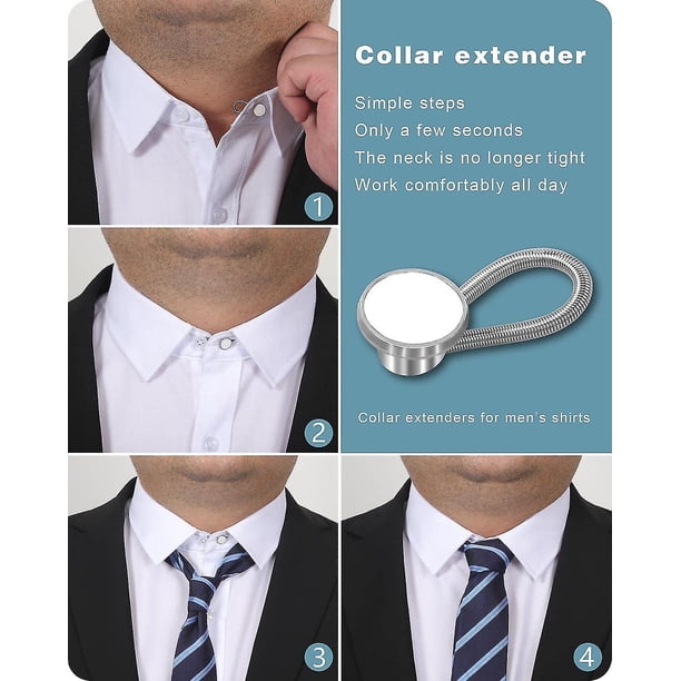 dress shirt collar extender walmart 12Pcs Shirt Collar Button Extender Neck Button Extender for Mens Dress Shirt
