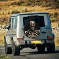 thumbnail image 5 of Susaid Cyber Skeleton With Tattoos Print Tire Covers,Waterproof Anti-UV Snow Sun Rain Tire Covers for RV,Truck, SUV, Trailer, Camper-14 inch, 5 of 6