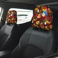 thumbnail image 4 of 2 PCS Car Headrest Cover, Colorful Cute Parrot Toucan Bird Soft Car Seat Head Rest Cover Protector Interior Car Accessories Seat Covers for Cars Truck Auto Only Covers, 4 of 8