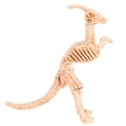 Parasaurolophus Hammer Head Skeleton Bones Toy 6" Dinosaur Action Figures, Beige