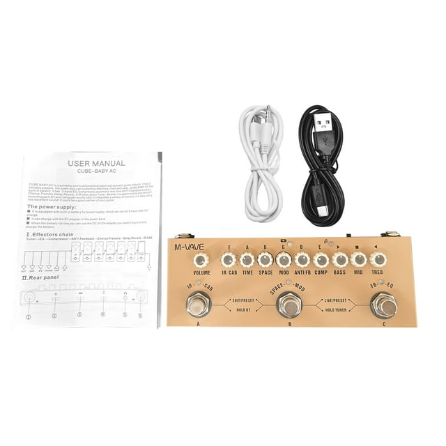 VAVE Effect maker,Siuke Combined Pedal Portable Audio Type-c FunctionAudio Huiop Buzhi With Wireless