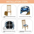 thumbnail image 4 of Themed Decorative Seat Covers for Dining Room Chairs Set Of 4,Stretch Printed Washable Chair Seat Cover with Elastic Ties and Button,Removable Waterproof Couch Cushion Covers, 4 of 6