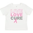 thumbnail image 3 of Inktastic Live Love Cure Breast Cancer Boys or Girls Toddler T-Shirt, 3 of 5