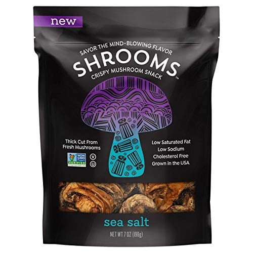 Shrooms Vegan Mushroom Crisps Superfood Snack Made w/ Fresh Mushrooms