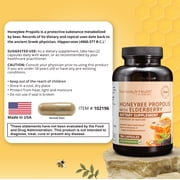 Rawleigh Honeybee Propolis Caps with Elderberry for Immunity & Allergy Support, 180 Count