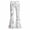 White, variant on MuXiKeJi Clothes Girls School Uniform Pants Kids Flare Leg Stretchy Elastic Waist Dress Sweatpants with Pockets 5-6 Years