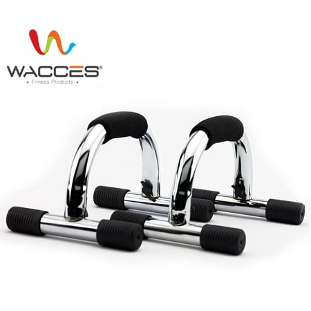 Wacces Push-up Stand Bar Set for Workout Exercise - Silver - (The Best Push Up Workout)