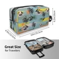 thumbnail image 3 of Uemuo Hawaiian Style Pattern Portable Toiletry Bags with Handle, Waterproof travel Make up Bags for Women, Large Capacity Travel Cosmetic Bags, 3 of 9