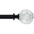 thumbnail image 1 of 3/4 Inch Adjustable Curtain Metal Rod with Round Clear Acrylic Ball Finials，28 to 48 Inch, 1 of 8