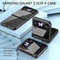 thumbnail image 5 of Compatible with Samsung Galaxy Z Flip 4 Case with Built-in Screen Protector, Hinge Protection Shockproof Anti-Scratches Electroplated Case Phone Cover Casefor Samsung Galaxy Z Flip 4 5G Black, 5 of 14