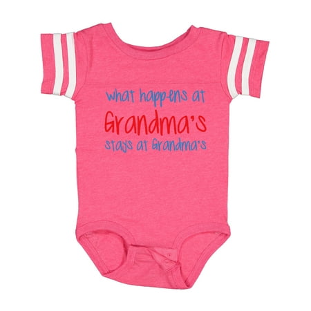 

Inktastic What Happens at Grandma s Gift Baby Boy or Baby Girl Bodysuit