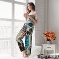 thumbnail image 5 of Salouo Colorful Graffiti Cow Print Women's Pajama Pants Casual Loose Sweatpants PJs Flowy Pants Drawstring Palazzo for Women Wide Leg Pants Lounge Pajama -Medium, 5 of 8