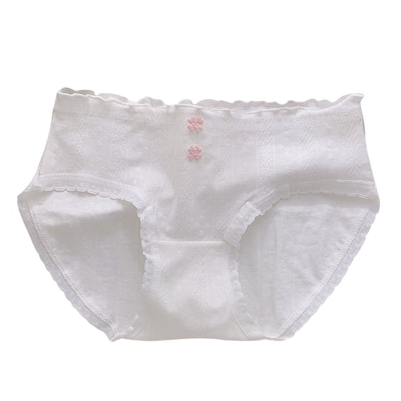 Juslio Big Kids Underwear Soft Breathable Seamless Girls Underwear Brief Character Underwear Mid Waist Cotton Panties