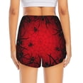 thumbnail image 4 of Uemuo Spiders On The Web And Space Pattern Women's Athletic Shorts High Waisted Running Shorts with Liner Pockets Gym Elastic Workout Shorts-Small, 4 of 9