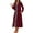 Wine Red, variant on Avidlove Women Zipper Front Robes Long Sleeve Housecoat Lightweight Full Length Nightgowns Sleepwear with Pockets