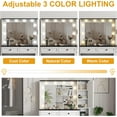 thumbnail image 3 of Makeup Vanity Desk with LED Lighted Mirror,Large Vanity Desk With 5 Drawers And Shelves,Vanity Table Set With  USB Ports & Outlets For Bedroom,, 3 of 6