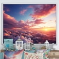 thumbnail image 2 of Designart "Sunset Symphony Yellow and Pink Sky III" Extra Large Landscapes Framed Wall Art - Traditional Yellow Sky Living Room Framed Canvas Art, 2 of 7