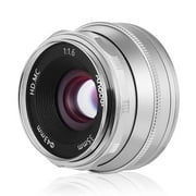 Angle View: Andoer 35mm F1.6 Manual Focus Lens Large Aperture Compatible with Fujifilm Fuji X A1 X A10 X A2 X A3 X AT X M1 X M2 X T1 X T10 X T2 X T20 X Pro1 X Pro2 X E1 X E2 X E2s FX Mount Mirrorless Ca