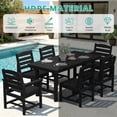thumbnail image 2 of LOYALICE 7 PC Outdoor Patio Furniture Set, Patio Dining Sets, 6 Chairs and 1 Table, Black, 2 of 9