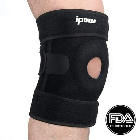 IPOW Knee Brace Neoprene Patella Hinged Straps Support for Jumper Runner Injury, Chondromalacia, Tendonitis, (Best Knee Strap For Chondromalacia)