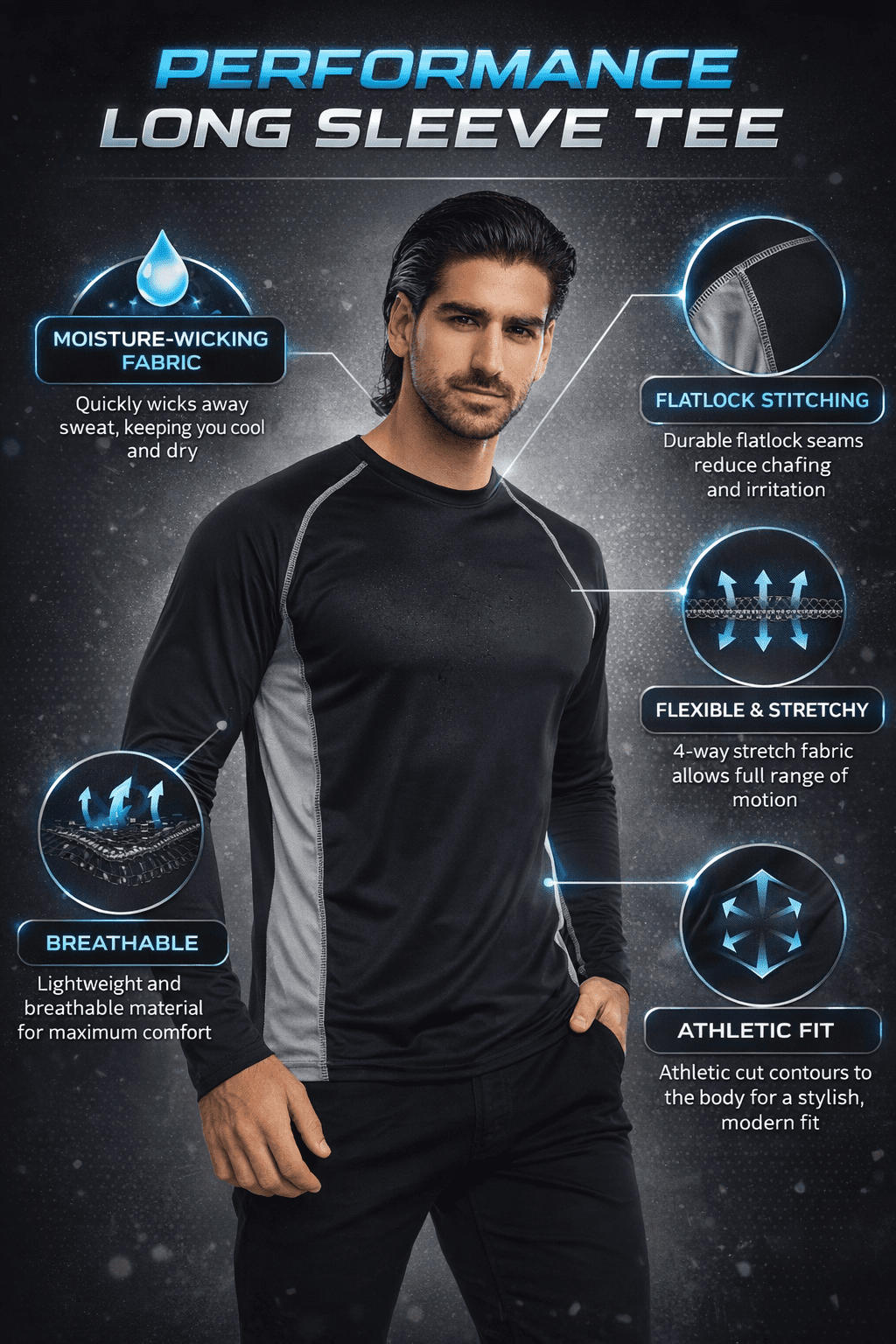 cheap long sleeve dri fit shirts