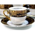 thumbnail image 3 of Euro Porcelain Premium 12-Pc. Miniature Espresso Cappuccino Set (4 oz), Vintage Cobalt Blue, 24K Gold-Plated, 3 of 4