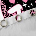 thumbnail image 4 of Erosebridal Leopard Print Bow Letter G Black Out Curtains for Girls, Pink Initial Ribbon Curtains Pack of 2 (42x63 Each), 4 of 6