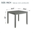 thumbnail image 3 of Cterwk Square Dining Table for 4 Person, Wooden Dining Desk for Living Room, Dining Room, Gray(Only Table), 3 of 6