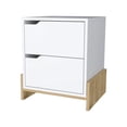 thumbnail image 3 of DeeHome Lovell Nightstand with Sturdy Base and 2-Drawers, 3 of 7