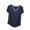 Blue, variant on Women's V Neck Pajama Tops Soft Pj Short Sleeve Sleep Shirts Summer Casual Basic Tee for Ladies