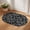 Black, variant on Half Circular Door Mat 16"x24", Black Botanical Absorbent Non Slip Welcome Mats for Front Door, Pastoral Spring Floral Classic Black Diatomaceous Entryway Rug for Bathroom Kitchen Apartment Entrance