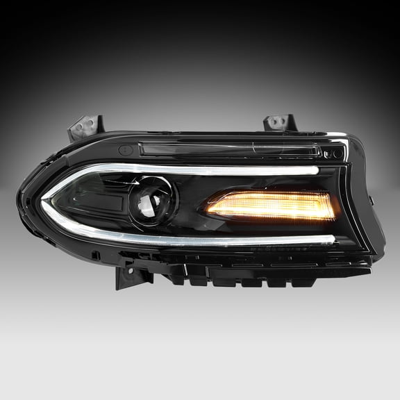 For 2015-2022 Dodge Charger Halogen Headlight W/ LED DRL Passenger Side Headlamp