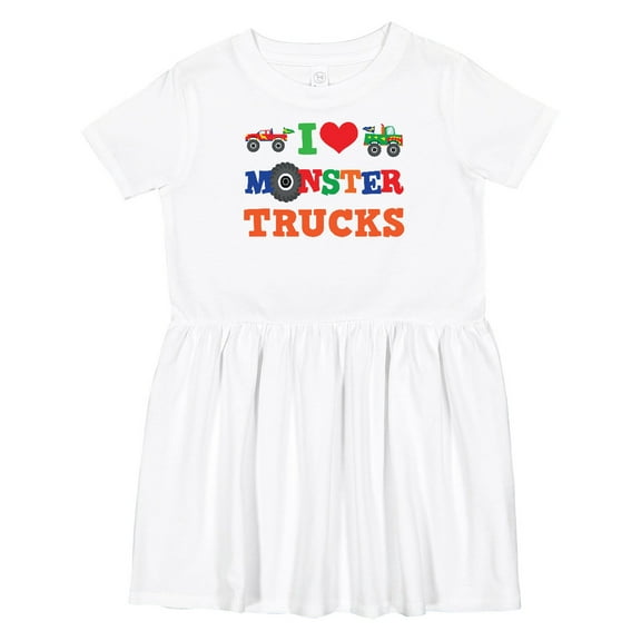 Inktastic I Love Trucks Girls Toddler Dress