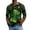 Green, variant on Men's St. Patrick's Day Shamrock Henley Shirt 3/4 Sleeve Casual Clover Print Top