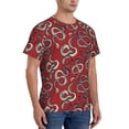 thumbnail image 2 of Vsdgher Snake Print Men's Dry Fit Mesh Athletic Shirts Moisture Wicking Tennis T-Shirt Tops, 2 of 9