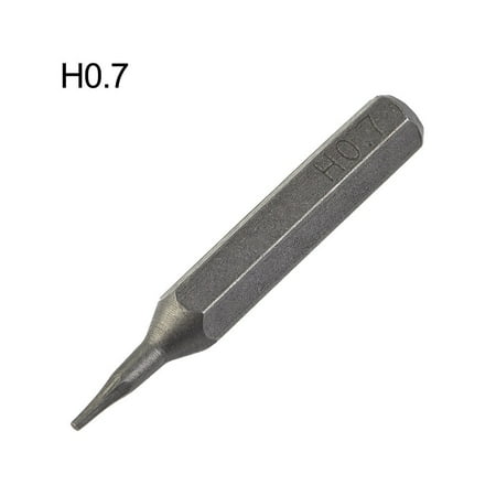 

H4×28mm Small Hex Screwdriver Bits H0.7 H0.9 H1.5 H2 H3 H4 4mm Hex Shank